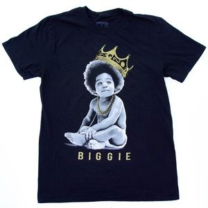🤴 BIGGIE Baby Notorious BIG Gold Crown Tshirt